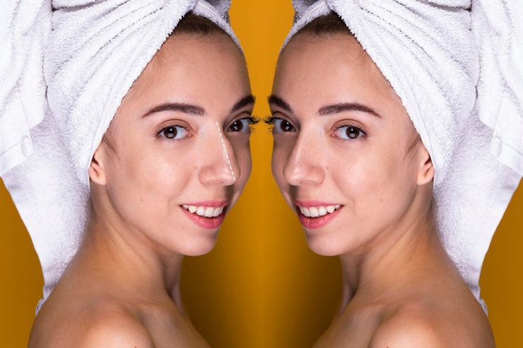 rhinoplasty-surgery-concept-with-woman-model_23-2150036922